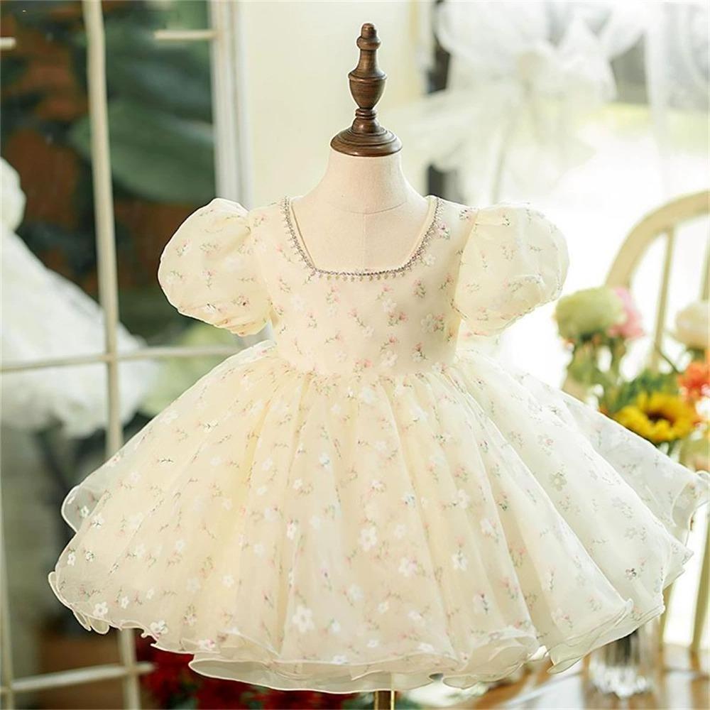 Girls' first birthday party dress baby girl piano performance princess dress flower girl dress vestidos de nia