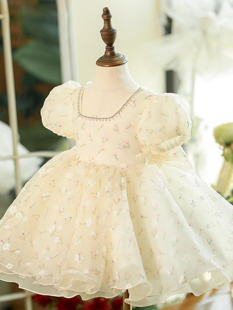 Girls' first birthday party dress baby girl piano performance princess dress flower girl dress vestidos de nia