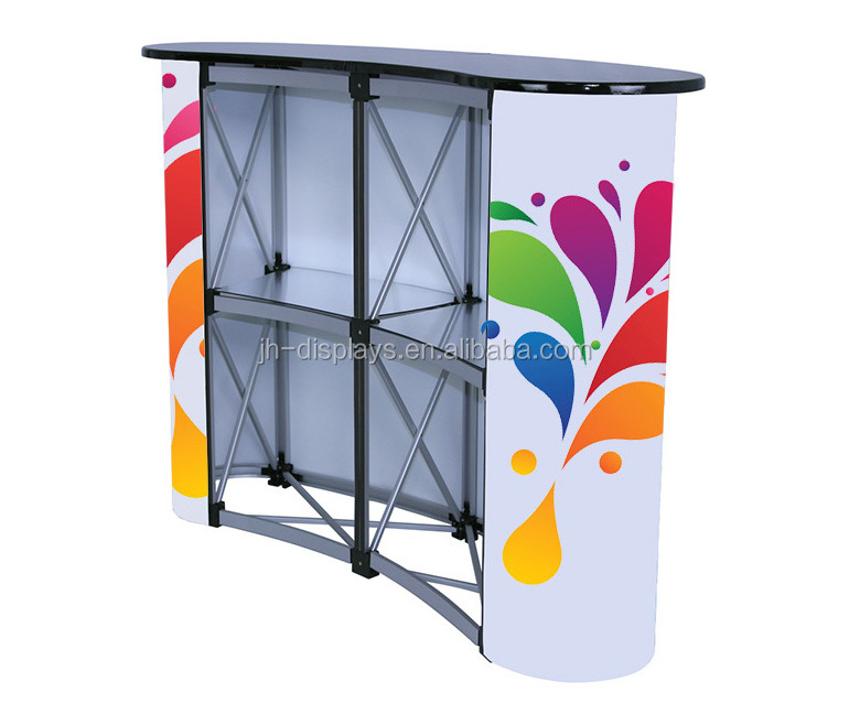 Magnetic semi Promotional stand Pop Up Table Trade promotion Counters