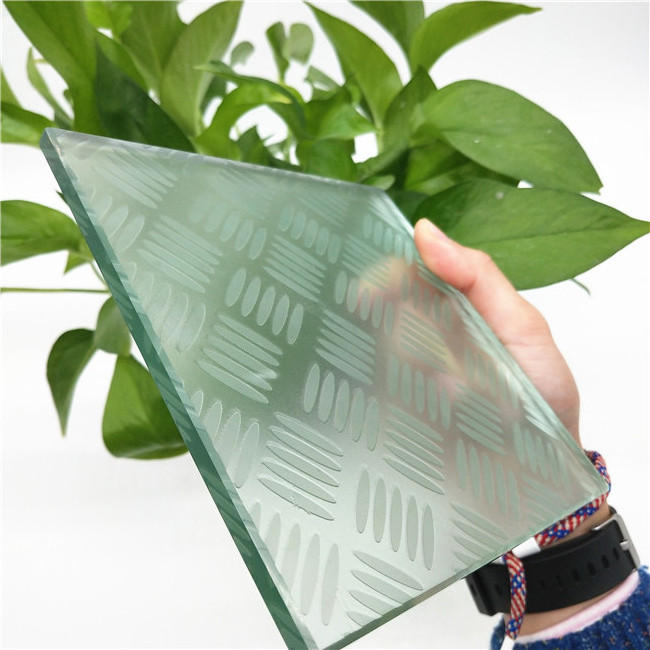 Anti Slip Ceramic Frit Glass, Anti-skid Glass, Safety Slip Resistant Glass For Floors