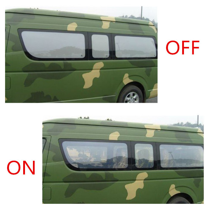 Switchable privacy film for auto window glass film