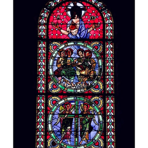 Customized Cathedral glass ceiling Design China Tiffany stained Art Colored Glass For Church Door Window