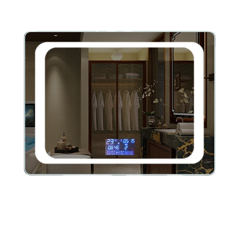 Ip44 Bedroom Vanity Touch Switch Screen Led Speaker Smart Magic Makeup Mirror With Light