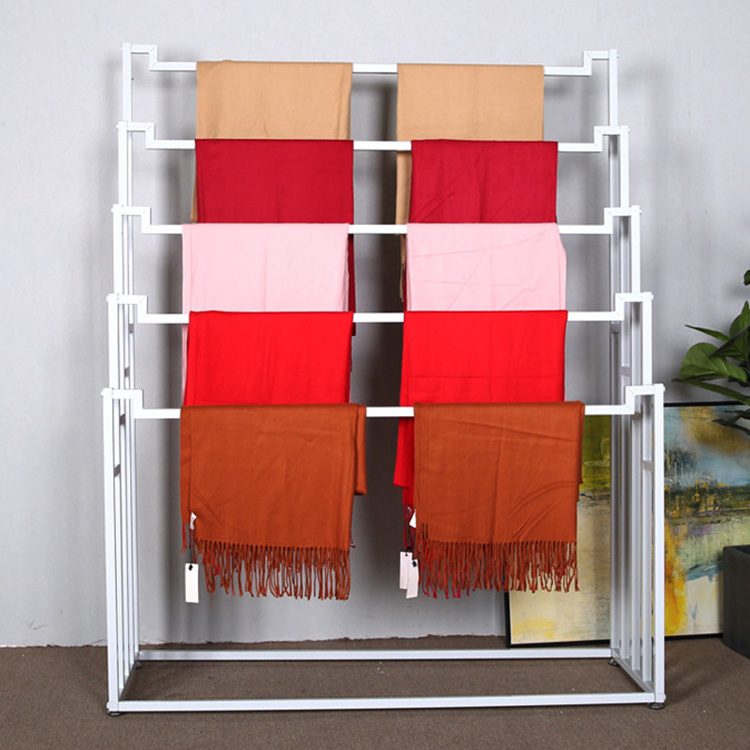 JH-Mech New Design Heavy Duty Custom Floor Standing Metal Multi-layer Carpet Display Rack