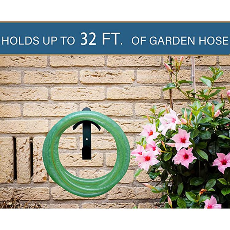 JH-Mech Durable Outside Storage Hook and Water Hose Reel Suitable for Garden Garage Yard Wall Mount Garden Hose Holder