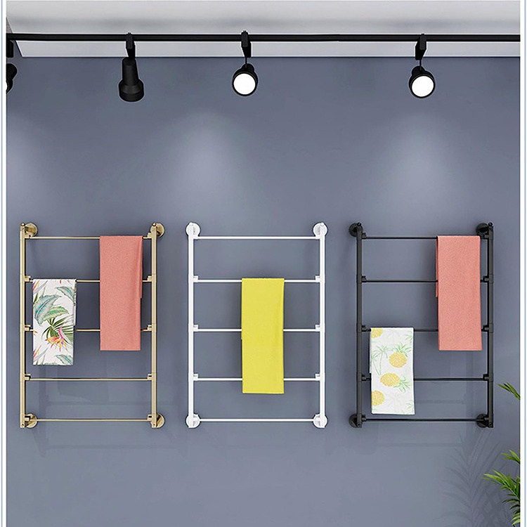 JH-Mech Ribbon Organizer for Wrapping Paper Display Rack Wire Spool Rack Metal Shelving Wall-Mounted Ribbon Rack Display