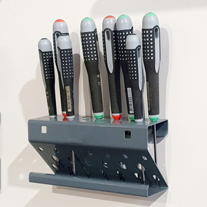 JH-Mech Screwdriver Storage Organizer Wall Mount Spinning Screwdriver Organizer Screwdriver Bits Holder