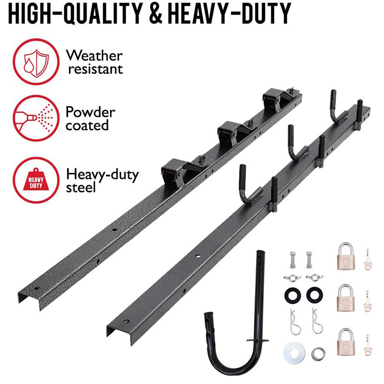 JH-Mech 3 Place Weedeater Line Holder with Locks Compatible with Enclosed Trailers Landscaping Trucks Trimmer Rack