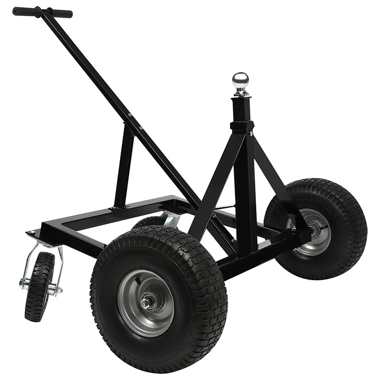 JH-Mech Convenient Tow Dolly Trailer 4 Wheel Adjustable for Moving Site Transportation Carbon Steel Boat Trailer Dolly