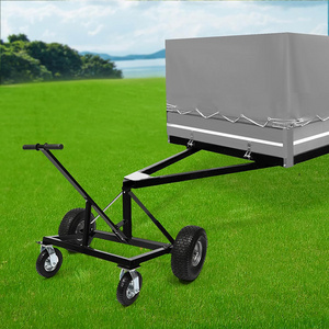 JH-Mech Convenient Tow Dolly Trailer 4 Wheel Adjustable for Moving Site Transportation Carbon Steel Boat Trailer Dolly