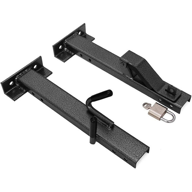 JH-Mech Easy to install Trim line Holder Fit for Open Landscape Trailers Racks Sturdy Steel Locking Single Trimmer Rack