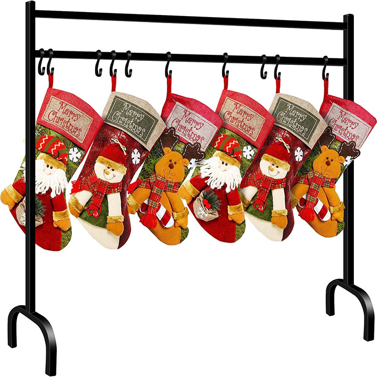 JH-Mech Multi-Purpose Utility Holiday Decor Heavy Duty Stocking Hangers Iron Metal Freestanding Christmas Stocking Holder Stand