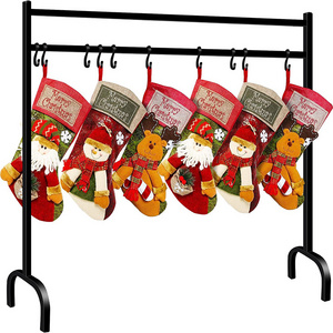 JH-Mech Multi-Purpose Utility Holiday Decor Heavy Duty Stocking Hangers Iron Metal Freestanding Christmas Stocking Holder Stand