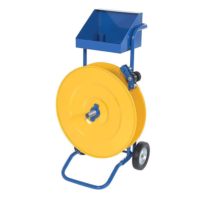 JH-Mech Customized Multi-functional Polypropylene Strap Reel Holder Good Quality Heavy Duty Steel Strapping Cart