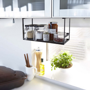 JH-Mech Wall Mounted Steel Undershelf Solution Home Shelf Spice Holder and Organizer Kitchen Storage Rack for Kitchen Cabinets