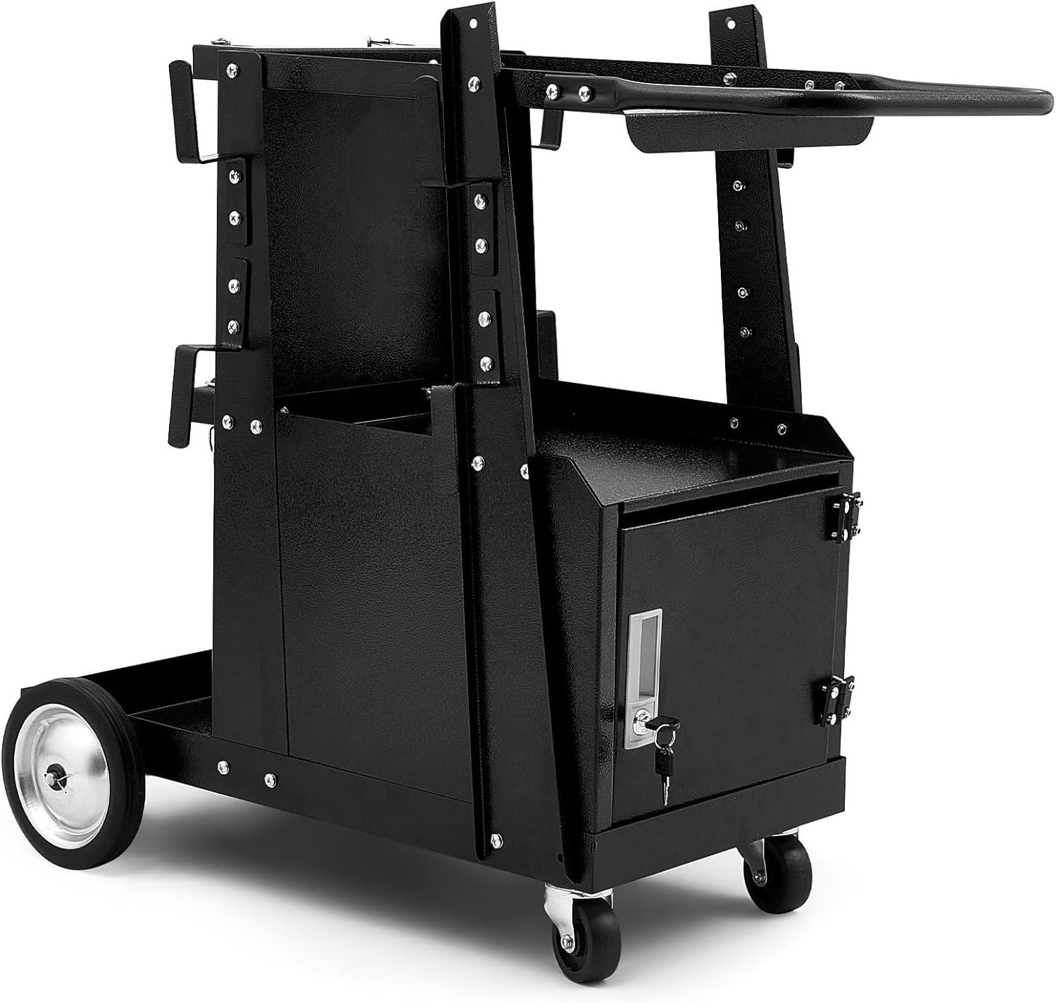 JH-Mech Rolling Welder Cart with Drawers for Transporting and Storing Welders Metal Welding Cart with Drawers