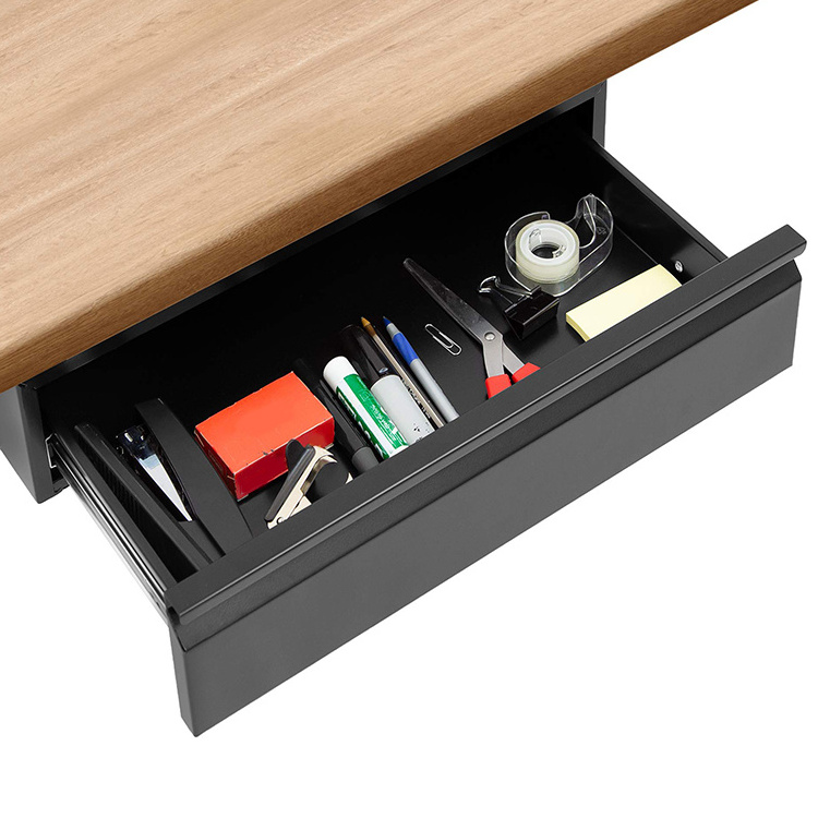 JH-Mech Schoolroom Office Items Attachment Desk Under Desk Storage Organizer Metal Under Table Drawer Underdesk Drawer