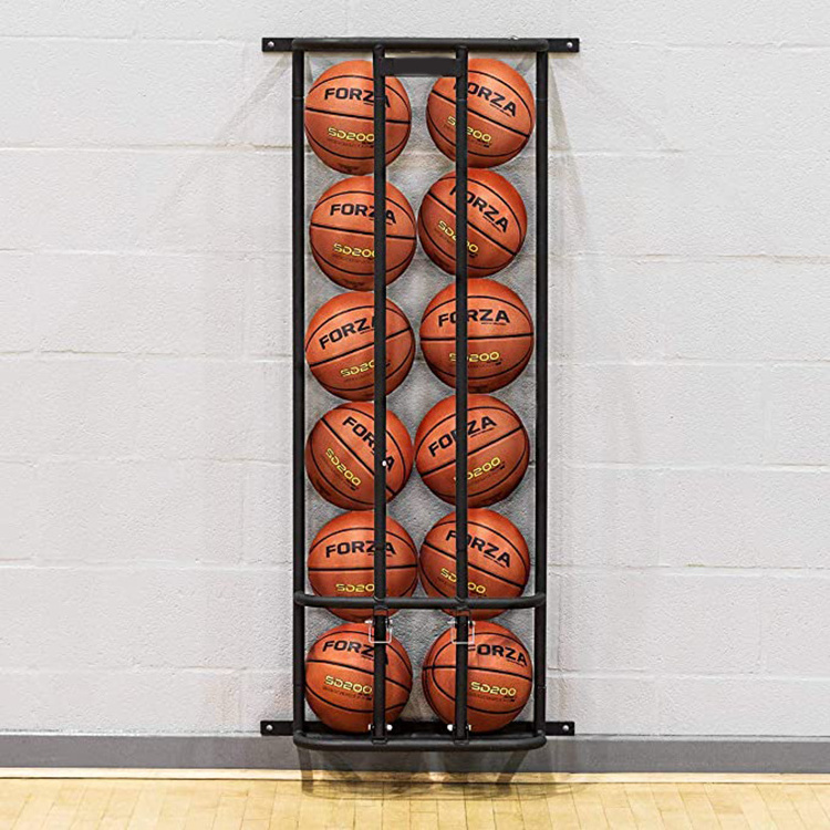 JH-Mech Mounted Holder on Wall for Garage Storage Basketball and Soccer Ball Vertical Storage Wall Mounted Ball Storage Rack