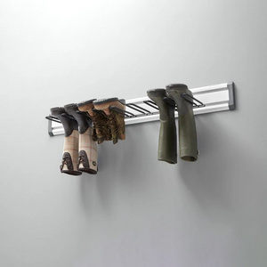 JH-Mech Easy to Hang and Reposition Slatwall Hook Holds up Four Pairs of Tall Boots Boot Rack