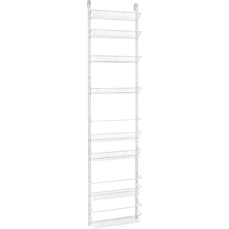 JH-Mech Utility and Durable Adjustable Organizer Rack with Baskets Wall or Over Door Mount Kitchen Pantry Organizer for Pantry C