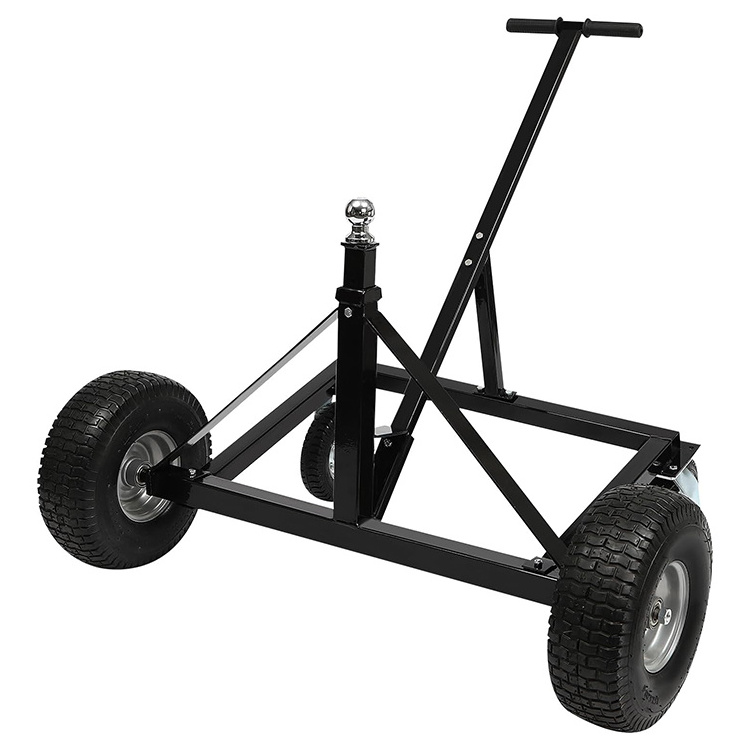 JH-Mech Anti Slip with 4 Tires Adjustable Height Tongue Weight Capacity Carry Heavy Objects Trailer Mover Dolly