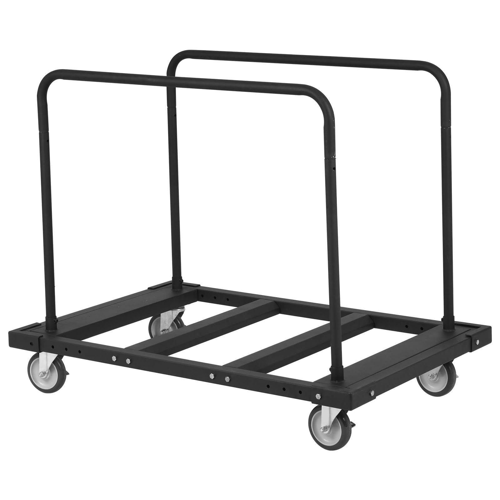 JH-Mech Metal Carrying Capacity Built to Last Silent Wheels Powder Coating Heavy Folding Table and Chair Frame Cart