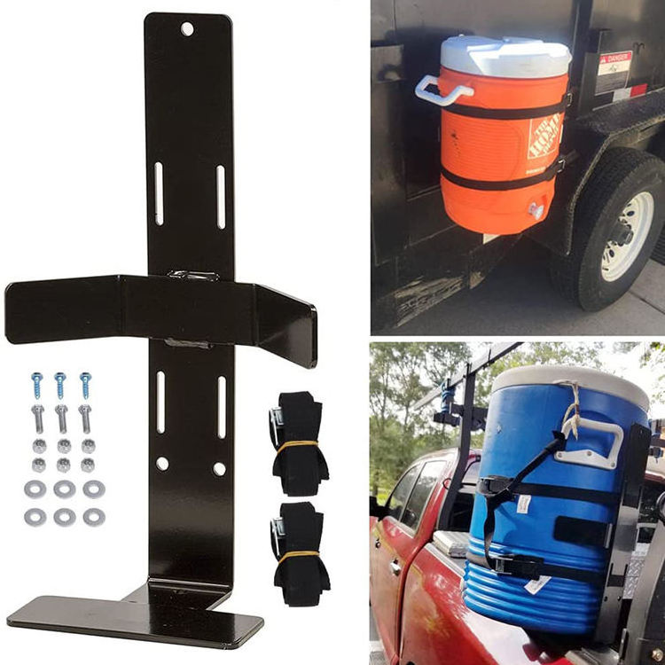 JH-Mech Water Cooler Holder Tough Steel and Heavy Steel Buckle Holes for Mounting on The Bottom Water Cooler Trailer Rack