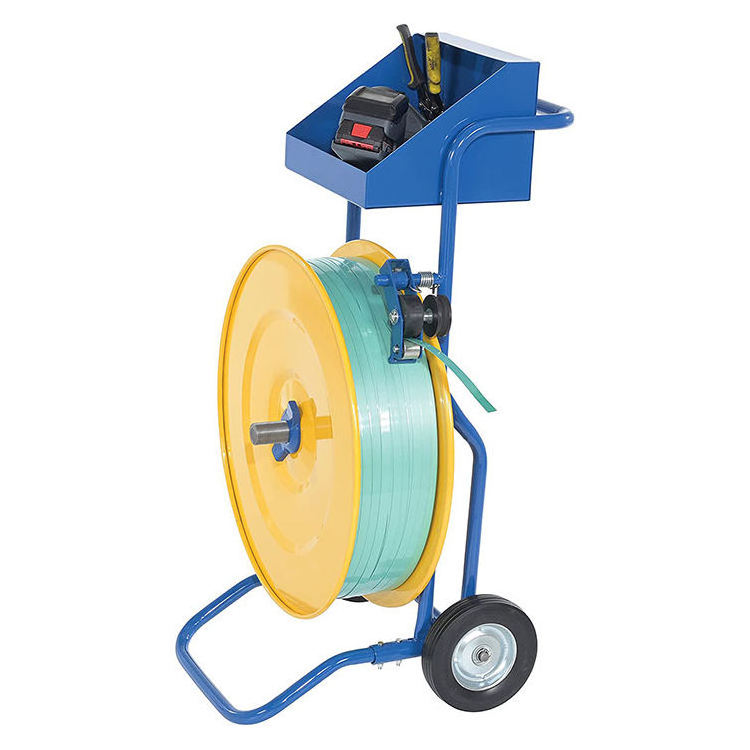 JH-Mech Customized Multi-functional Polypropylene Strap Reel Holder Good Quality Heavy Duty Steel Strapping Cart