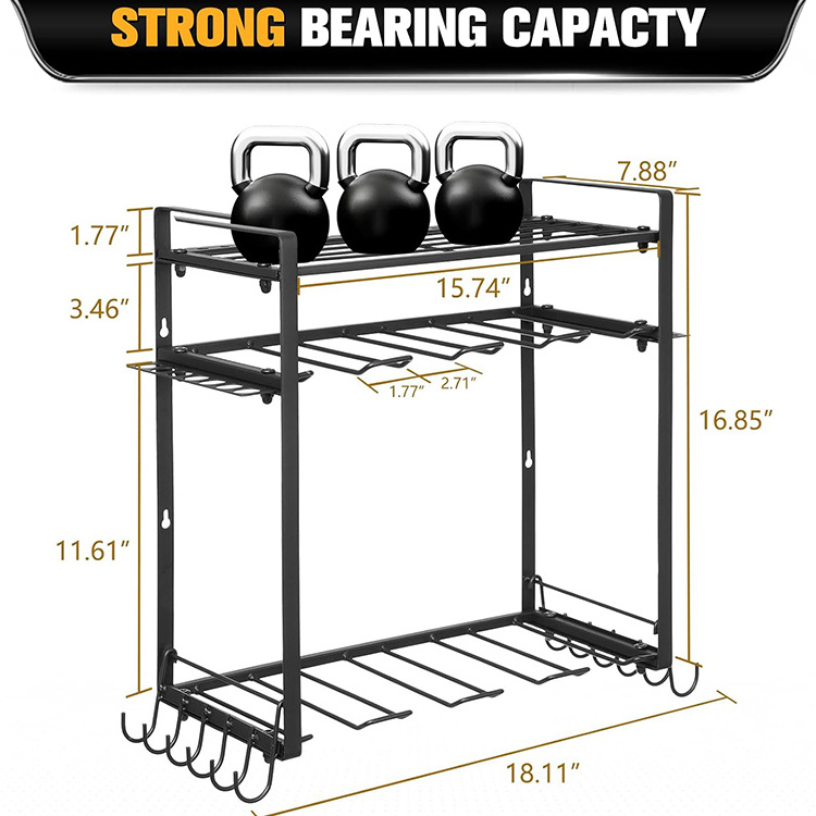 JH-Mech Tool Shelf with 8 Drill Slots Utility Storage Rack Widy Used Heavy Duty Metal Power Tool Organizer with Charging Station