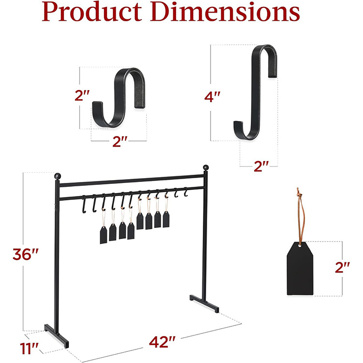 JH-Mech 3ft Christmas Stocking Holder Stand Easy Assemble Metal Christmas Village Stocking Holders for Home Floor Living Room