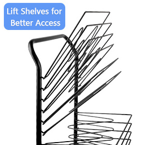 JH-Mech 50 Shelves 17 x 20 x 30 Inches Great for the Art Classroom or Studio Black Double Sided Wire Metal Drying Rack