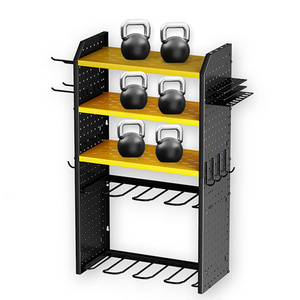 JH-Mech Large 8 Drill Holder Custom Heavy Duty Utility Battery Shelves 5 Layer Yellow Metal Power Tool Organizer