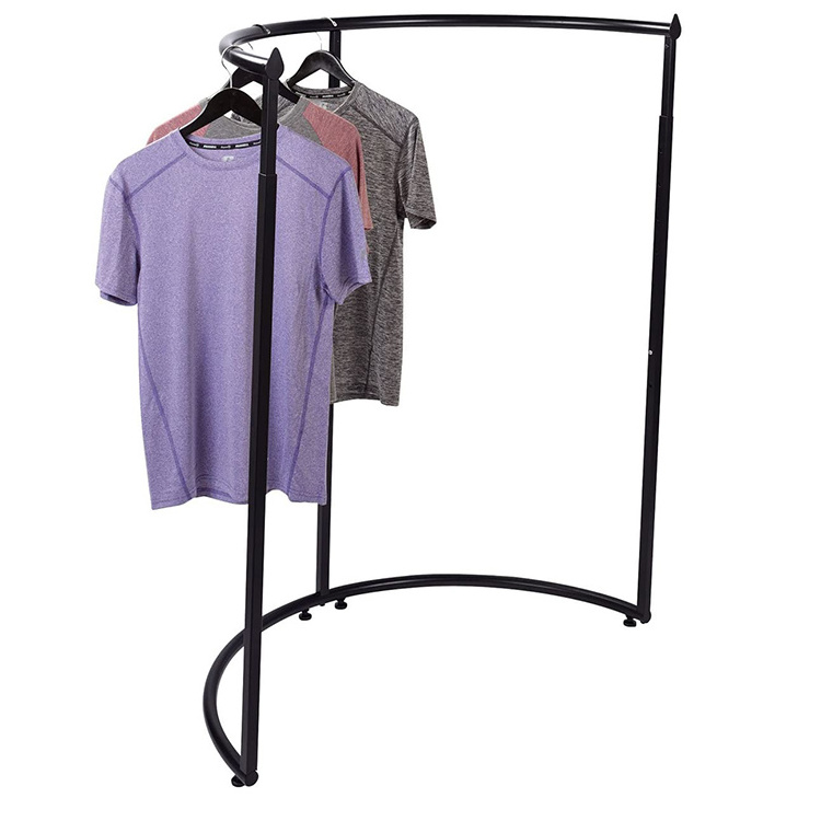 JH-Mech Urban Industrial Pipe clothing rack Heavy Duty Half Round Pipe Rack for Hanger Clothes