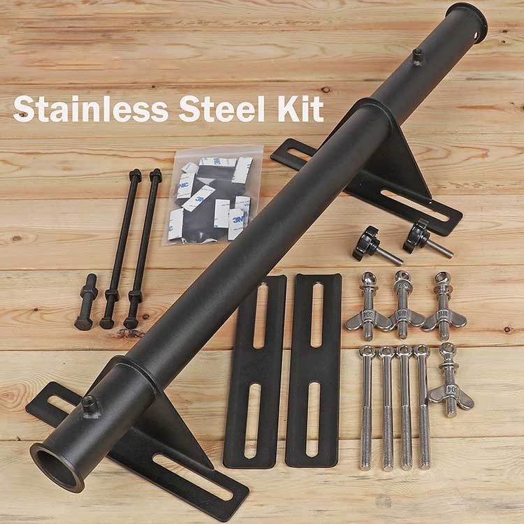 JH-Mech Heavy Duty Antenna Mast To Mast Clamp Kits Decking High Quality Metal Frame Wrought Iron Indoor Umbrella Stand