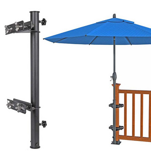 JH-Mech Heavy Duty Antenna Mast To Mast Clamp Kits Decking High Quality Metal Frame Wrought Iron Indoor Umbrella Stand