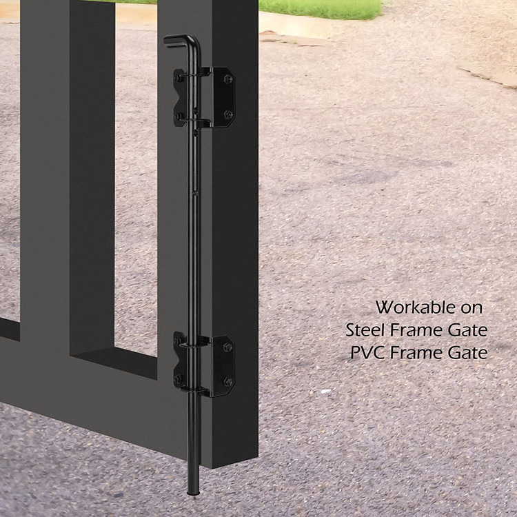 JH-Mech Metal Gate Hardware Door Safety Guarantee Adjustable Wood Fence Steel Gate Drop Rod