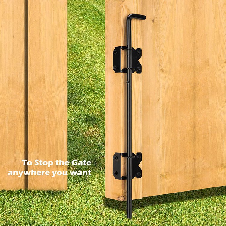 JH-Mech Metal Gate Hardware Door Safety Guarantee Adjustable Wood Fence Steel Gate Drop Rod