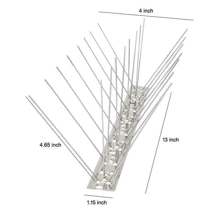 JH-Mech Anti Bird Spikes Customized Design High Quality Outdoor Garden Anti Pigeon Stainless Steel Metal Bird Spike