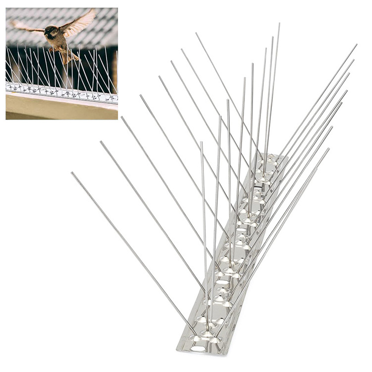 JH-Mech Anti Bird Spikes Customized Design High Quality Outdoor Garden Anti Pigeon Stainless Steel Metal Bird Spike