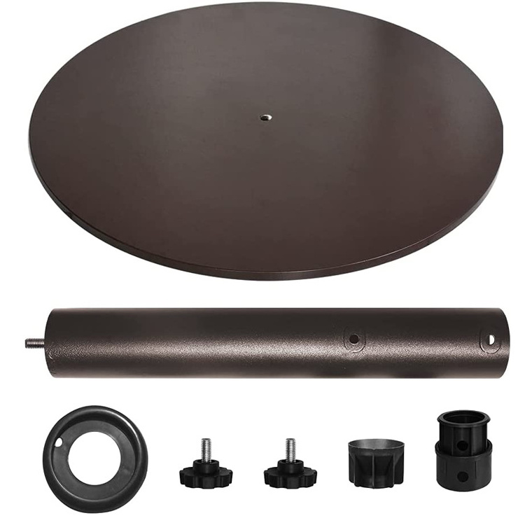 JH-Mech Parasol Base Custom Heavy Duty Outdoor Patio Rustproof Surface Cast Iron Round Metal Umbrella Base