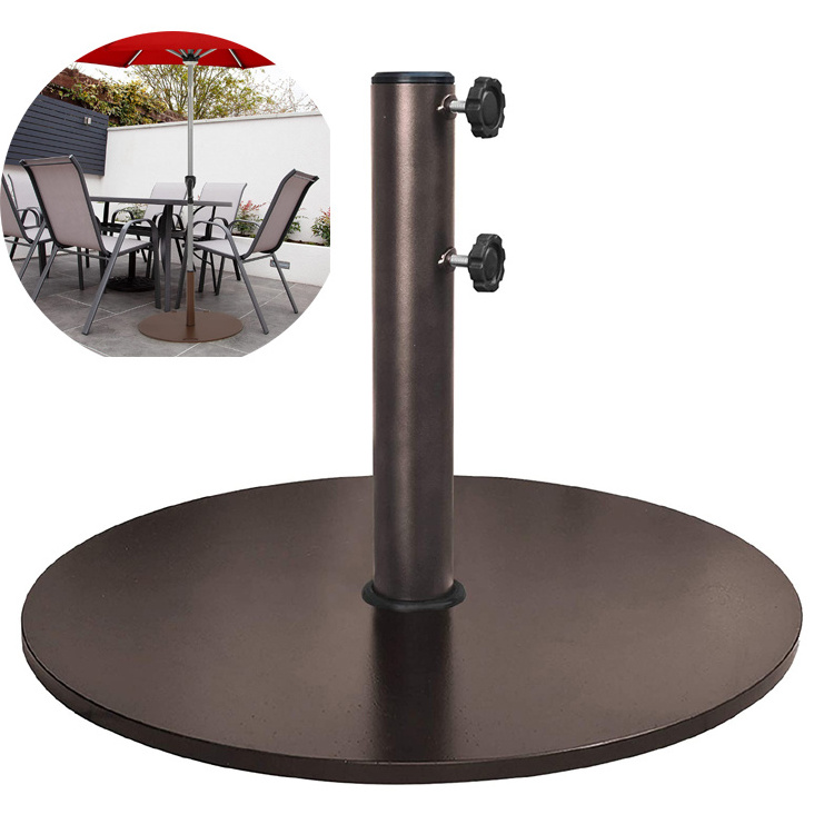 JH-Mech Parasol Base Custom Heavy Duty Outdoor Patio Rustproof Surface Cast Iron Round Metal Umbrella Base