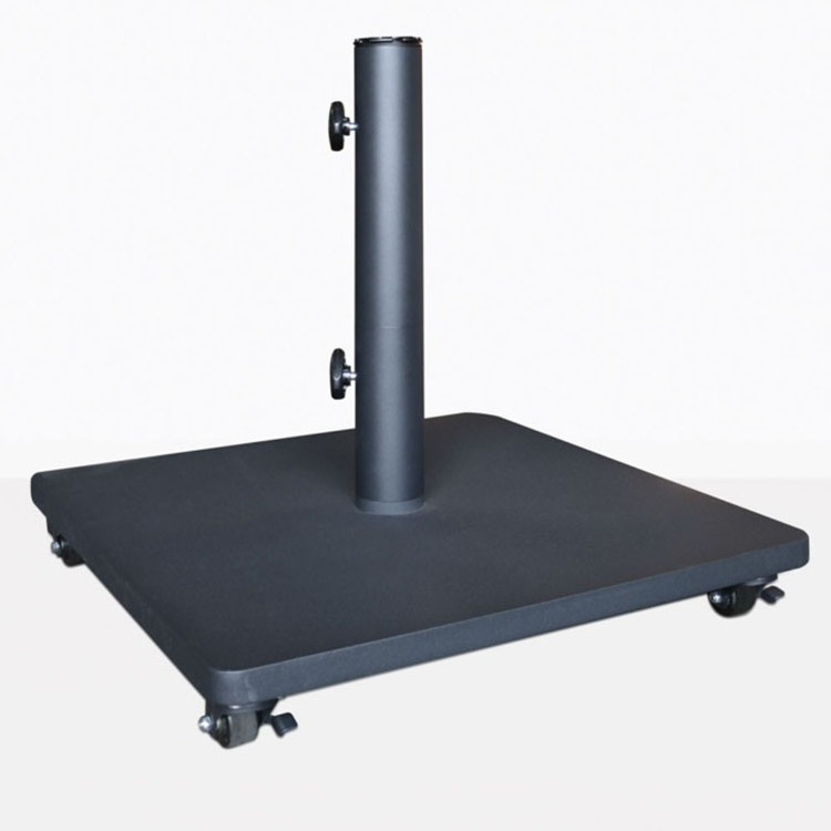 JH-Mech With Wheels That Lock Into Place Round or Square Umbrella Base Flat Steel Umbrella Base with Casters