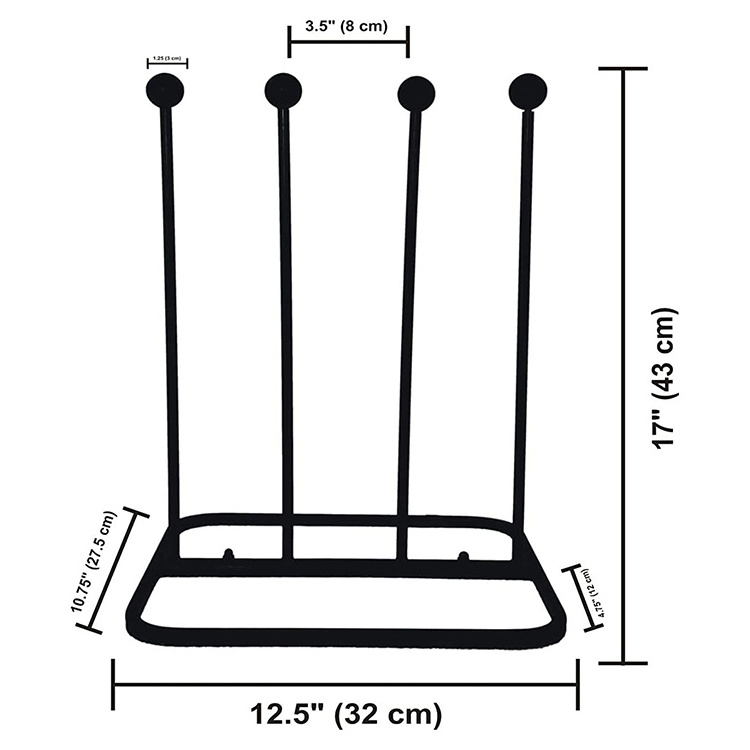 JH-Mech Home Space Saving Industrial Wellington Boot Racks Stand Holder Organizer