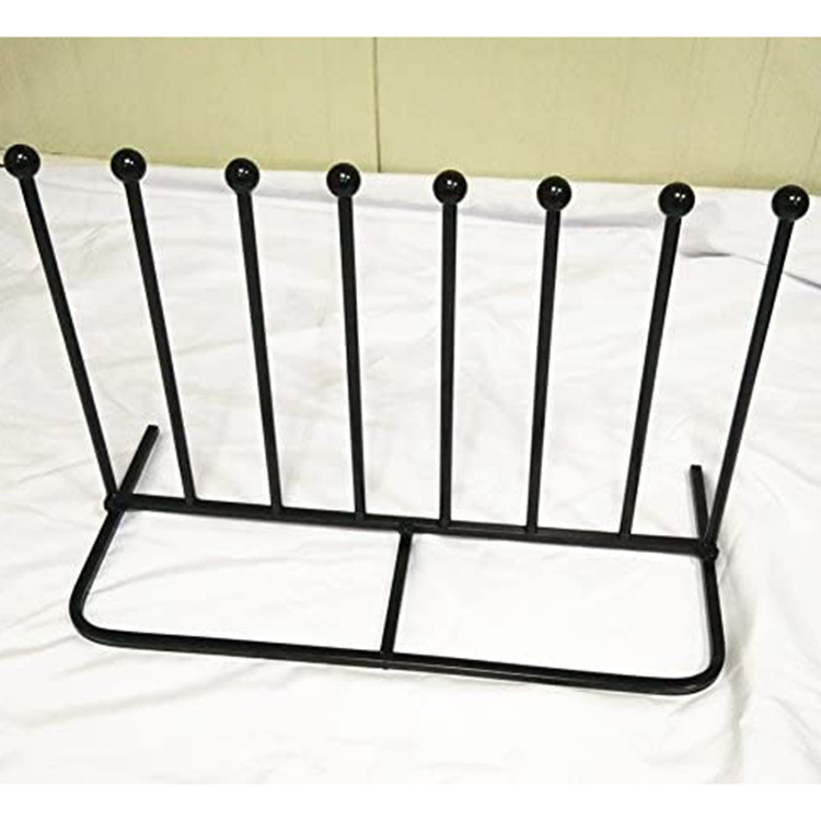 JH-Mech Steel Wellington Boot Rack 4 Pairs Free Standing Walking Shoe Storage Stand