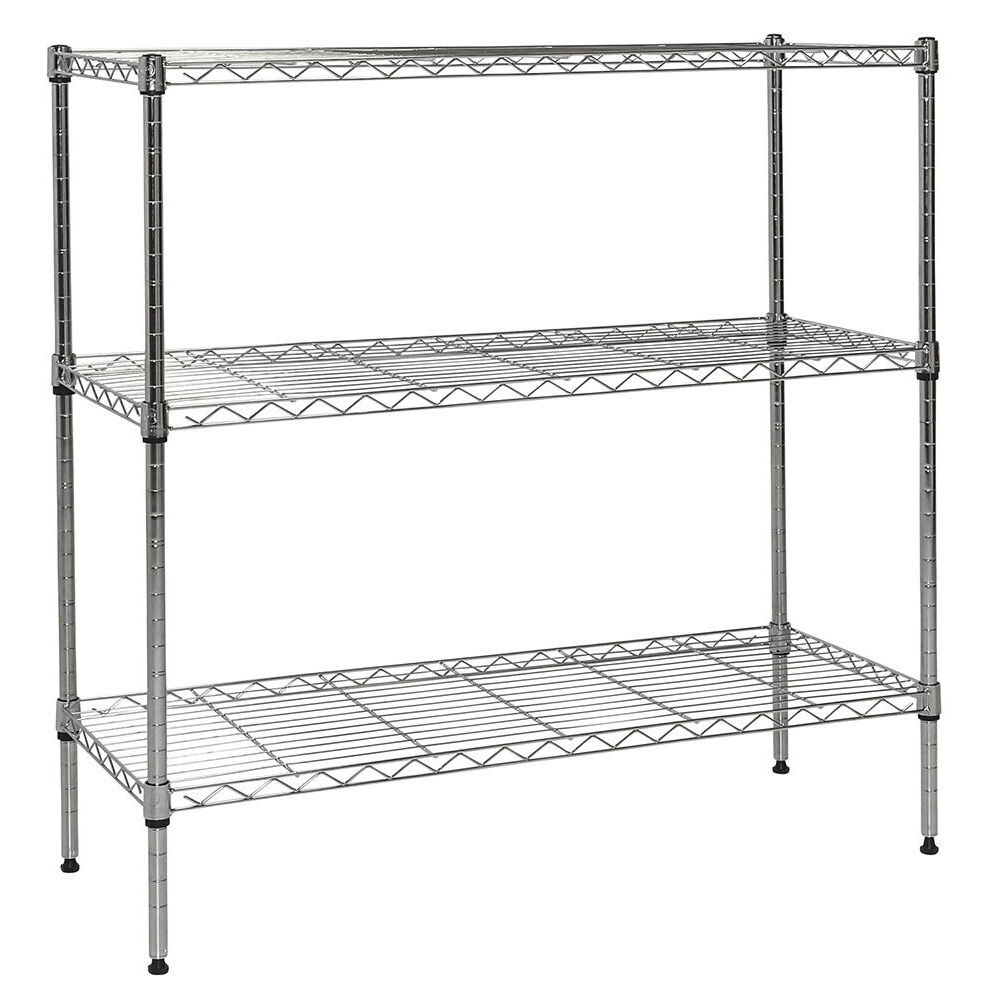 JH-Mech High Quality 6 Tiers Industrial Storage Racking Wire Shelf, Home Kitchen Moveable Wire Storage Rack