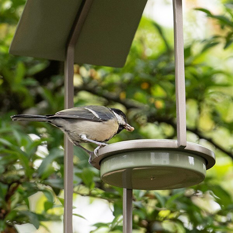 JH-Mech Hot Selling Garden Hanging Decorative Food One Up One Down Outdoor Hanging Stainless Steel Bird Feeder