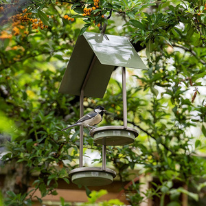 JH-Mech Hot Selling Garden Hanging Decorative Food One Up One Down Outdoor Hanging Stainless Steel Bird Feeder