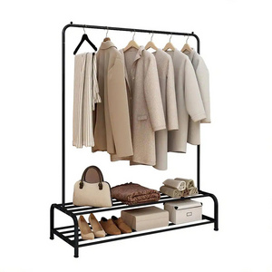 JH-Mech 2-Tier Storage Shelf For Shoes Boots Commercial Grade Multi-Purpose Shelving Unit Metal Industrial Pipe Clothing Rack