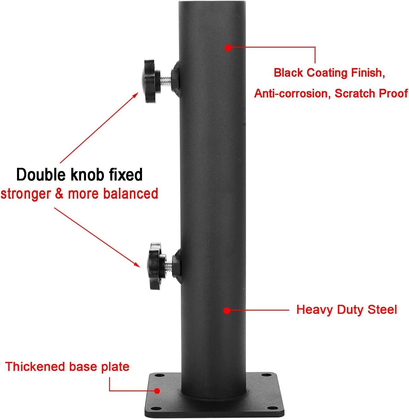 JH-Mech Widely use Patio Mount Umbrella Clamp Space saver on Decks Heavy Duty Metal Umbrella Stand Base