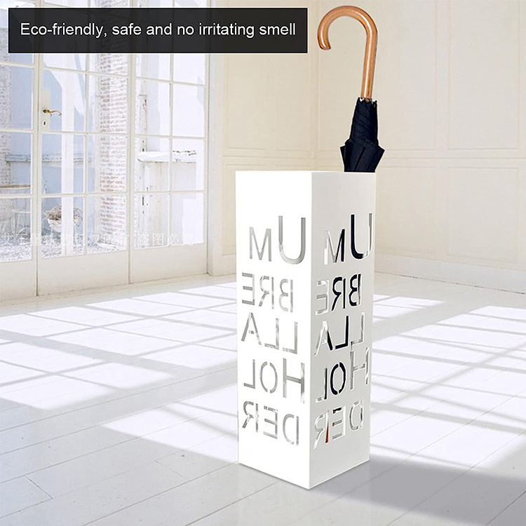 JH-Mech OEM Wide Application Stylish Hollow-out Design Elegant White High Quality Iron Material Umbrella Holder